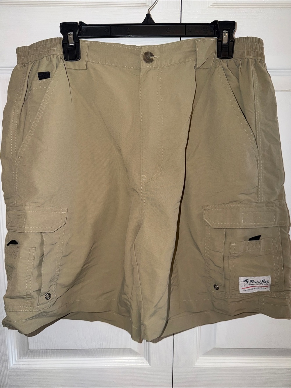 Bimini Bay Men's Khaki Cargo Shorts with Multi-Pocket Utility